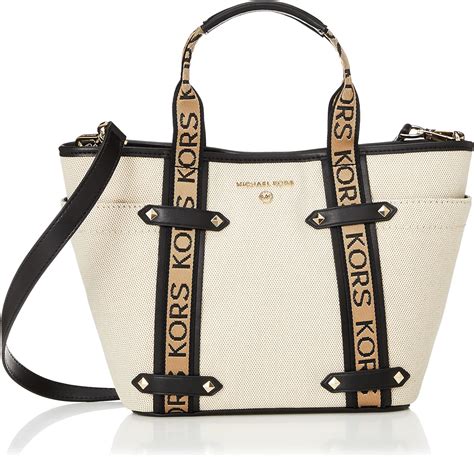 michael kors balck and white tote|michael kors shopper tote.